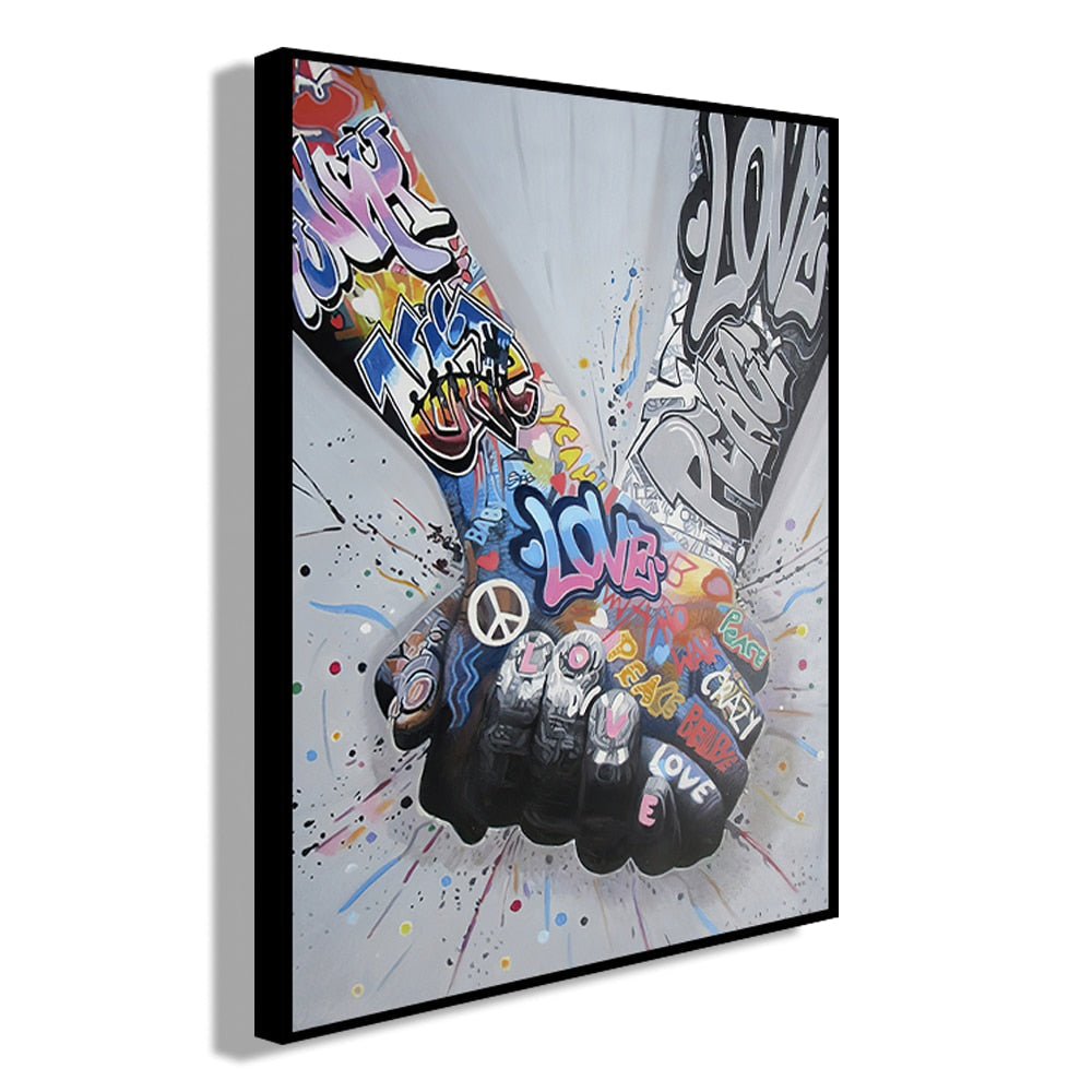Баллонные собаки граффити холст рисовать северное поп -стиль декоративный плакат гостиной