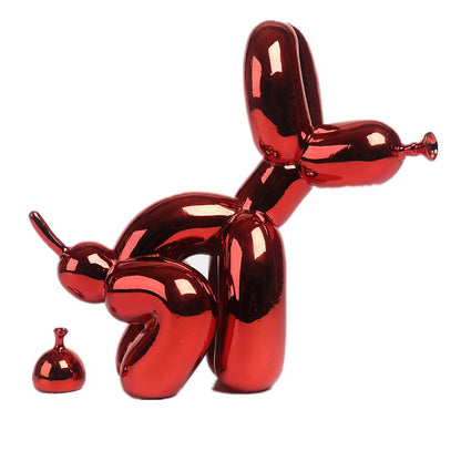 Ballong Dog Sculpture Balloon Art Statue Mini Collectible Figur Hemdekoration Harts Figur Skrivbord Tillbehör Rumdekor