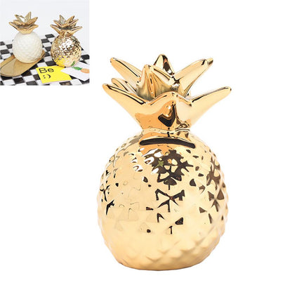 Keraaminen ananas Piggy Bank Söpö pohjoismainen tyylinen pöytäkoriste rahalaatikko