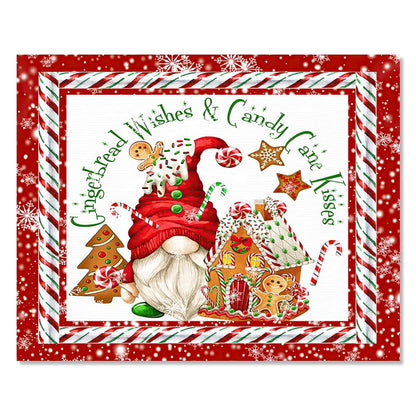 Weihnachts-Wand-Kunstdruck, heiße Schokolade, Candyland Express, Lebkuchen-Bäckerei-Schild, Poster, Vintage-Leinwandgemälde, Küchendekoration 