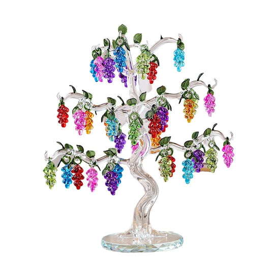 36 Hangs Decoraciones de árboles de uva de cristal Fengshui Craft Decoración del hogar Figuras de Navidad Regalos de Año Nuevo Adornos