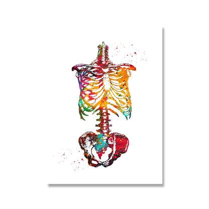 Strona główna ludzka anatomia System System Wall Art Płótna malowanie plakaty i drukowania mapy ciała Zdjęcia ścienne Dekorowanie edukacji medycznej