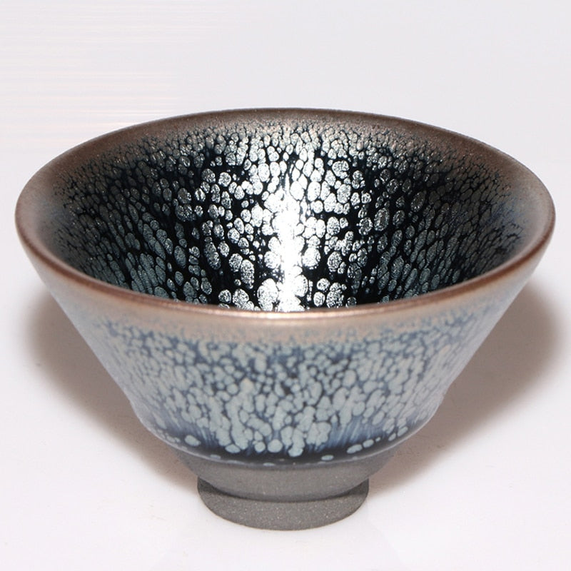 Cangkir Teh Yuteki Tenmoku yang Hebat Menciptakan Mangkuk Teh Keramik Teknologi Dinasti Song Kuno/JIANZHAN