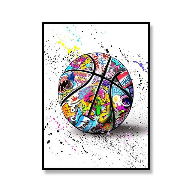 Toile de Graffiti de rue imprimée, bouteille de parfum, décoration de basket-ball, football, peinture, affiche d'art de salon pour décoration murale de maison 