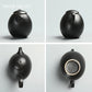 Creative Coarse Pottery Teapot Tea Infuser Antique Black Porcelain Puer'eh Tea Pot Japanese Tea Set Handmade Ceramic Teaware