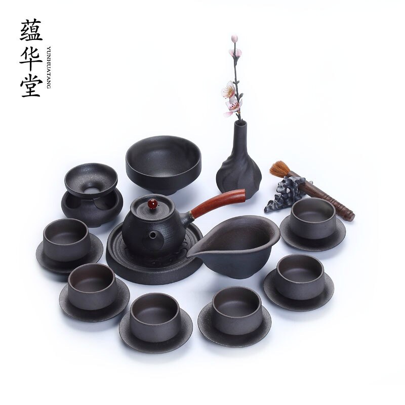 Service à thé en céramique, Pots latéraux, tasse, Kung Fu, thé en faïence japonaise, cadeau, service à thé, service à thé chinois, service de cérémonie du thé