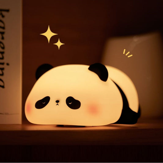 Luzes noturnas de panda para crianças Animal fofo Animal Silicone Timing