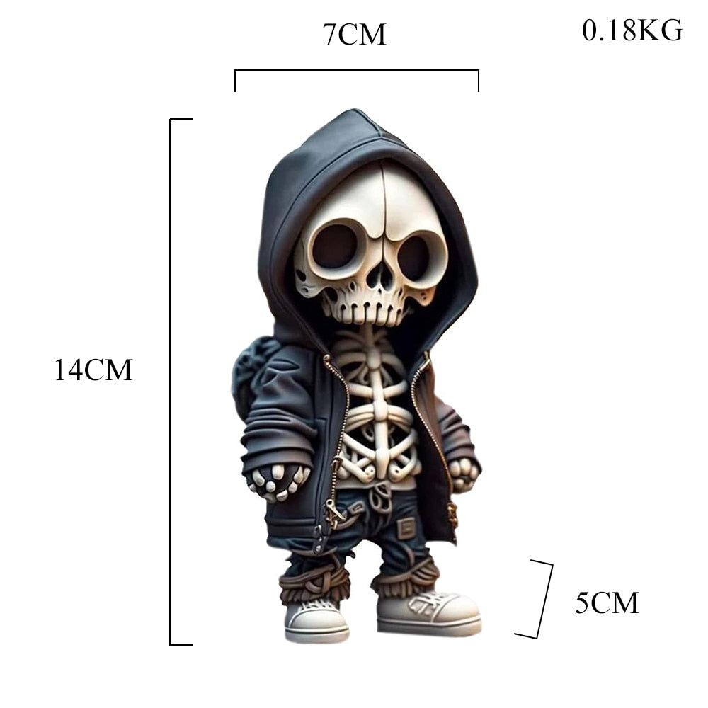 Modern Skull Resin Statue Cool Skeleton Decorative Figurines Halloween Party Decoration Home Accessories Office Accessories