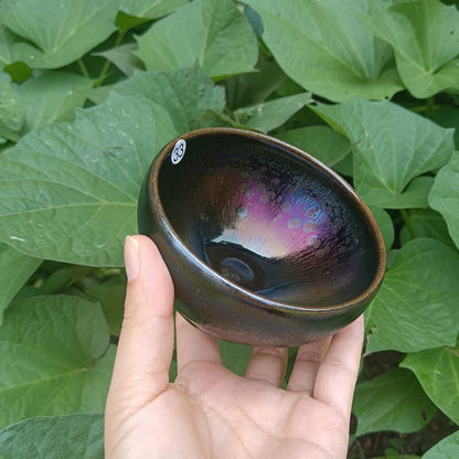 Jian Zhan Kiln Zmień tenmoku kubek herbaciany Chwalebny kolor TEA Bowl