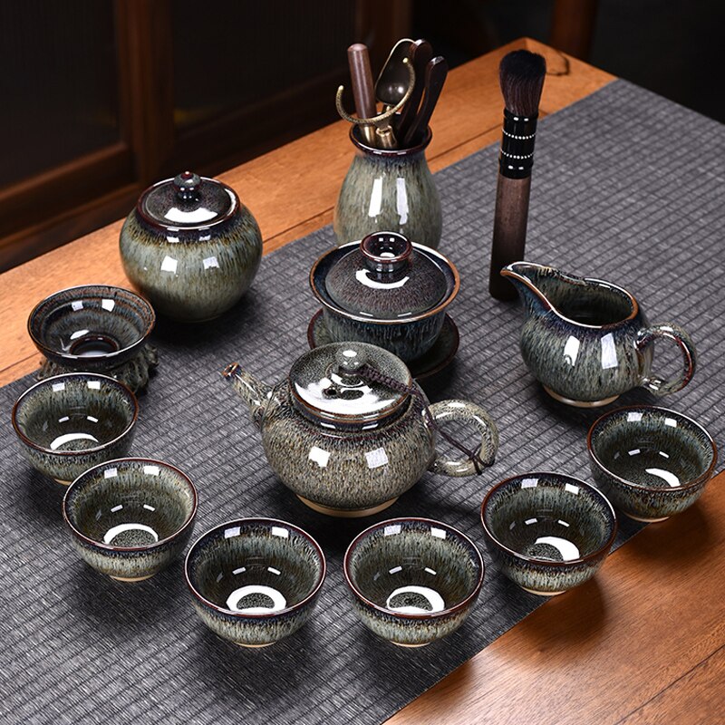 Ceramic Chinese Tea Set Teapot Gaiwan Ceremony Luxury Kung Fu Teaware Set Gift - Tazas de Te Kitchen Drinkware