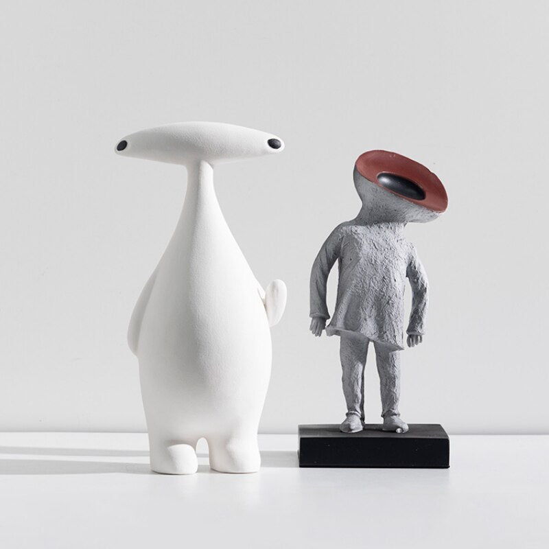Северный современный минималистский творческий абстрактный персонаж скульптура мультфильм инопланетная смола ремесла домашняя гостиная