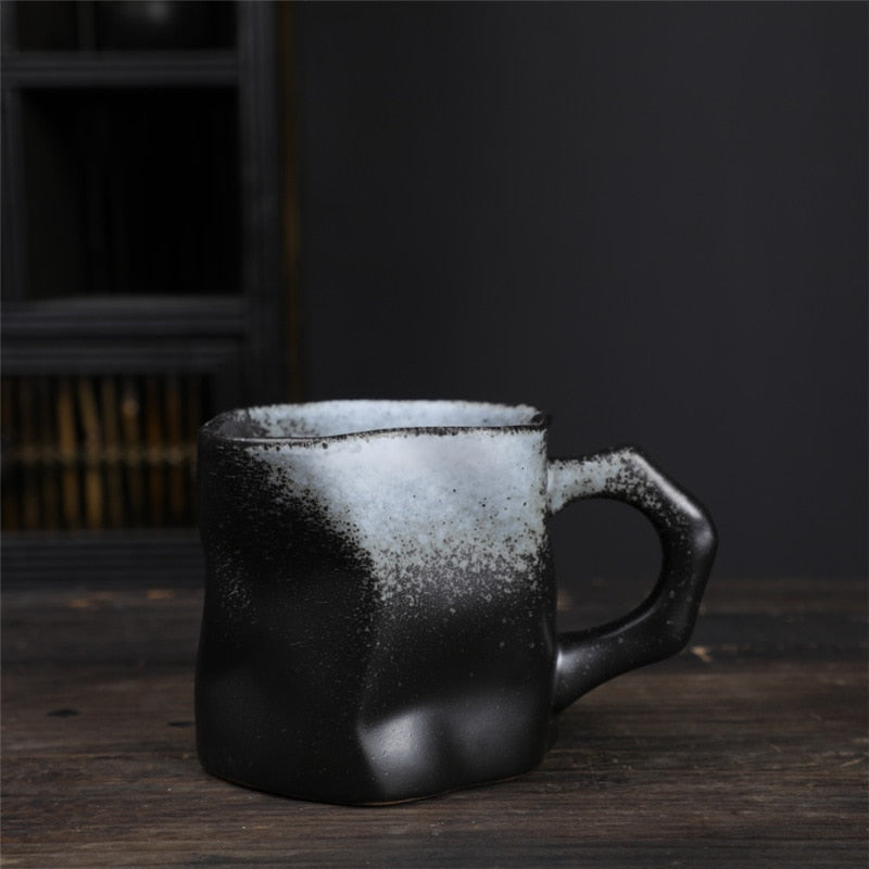 Twisted Ceramic Mug Coffee Cup Nisje Spesialformet Tea Cup fargerike grove keramikk kreative krus kaffekopper
