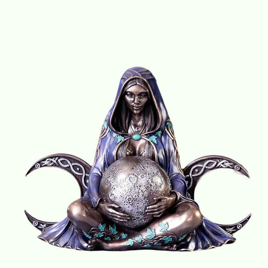 1pcs Ibu Bumi Patung Seni Resin Kraf Millennium Gaia Goddess Arca Luaran Seni Hiasan Hiasan Taman