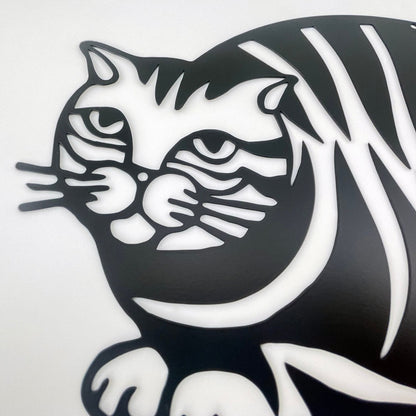 Geometric Metal Cat Silhouette Art Wall Hiasan Hiasan Tandatangan Bilik Bilik Tidur Hiasan Rumah Hiasan Kucing Hadiah Kekasih