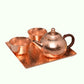 Plateau à thé en cuivre pur fait à la main, théière, tasse à thé, accessoires de cérémonie, Table rectangulaire à bulles sèches, accessoires pour service à thé Kung Fu