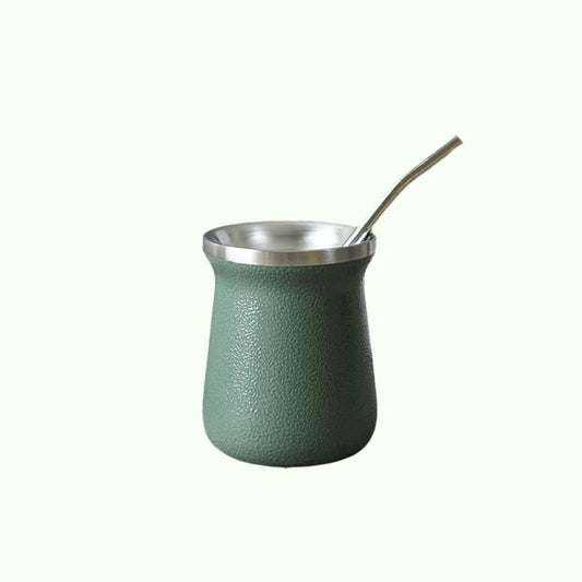 Tasse à thé pratique en acier inoxydable, avec paille, antirouille, Portable, pour boire de l'eau potable