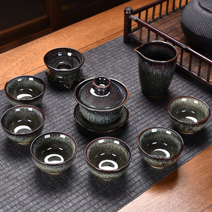 Ceramic chino Juego de té tetera Ceremonia Gaiwán Kung Fu Juez de téware de lujo Regalo - Tazas de Te Kitchen Drinkware