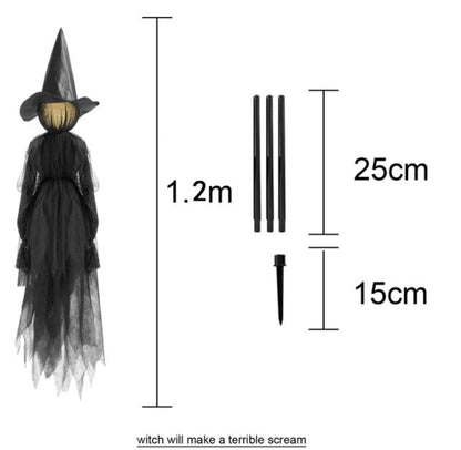 170 cm Halloween Light-Up Witches Ghost Halloween Decoration Horror Props Creepy Skelet til Halloween Decoration