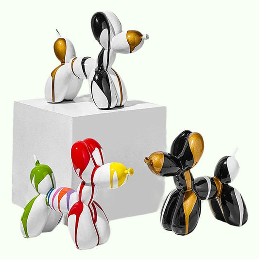 Ballonhond standbeeld hars standbeeld beeldhouwkunst creatief dier Noordse thuisdecoratie accessoires voor woonkamer dierenfiguren