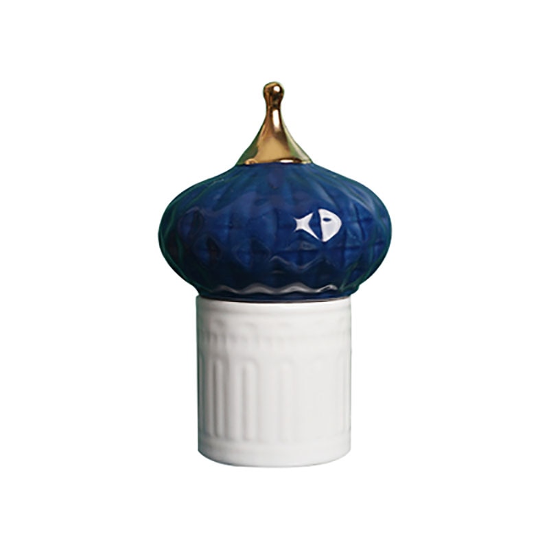 Europeisk stil keramik förvaring burk vardagsrum slott smycken burkar sovrum kosmetisk container målad heminredning arrangör