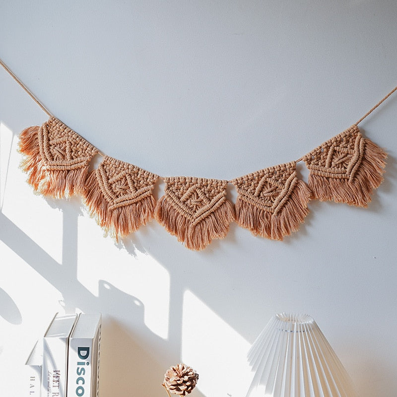 15*100 cm Nordic ręcznie tkany Tassel Tapestry Bohemian Wall Wiszący dekoracja domowy domek dekoracyjny wisiorek