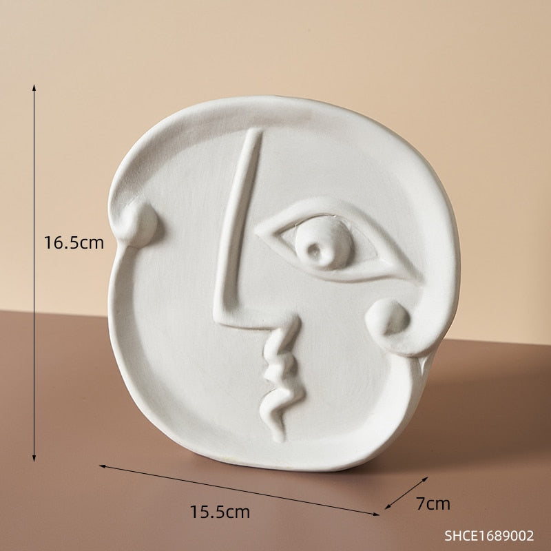 Абстрактная человеческая лицевая ваза керамические ремесла для дома украшения