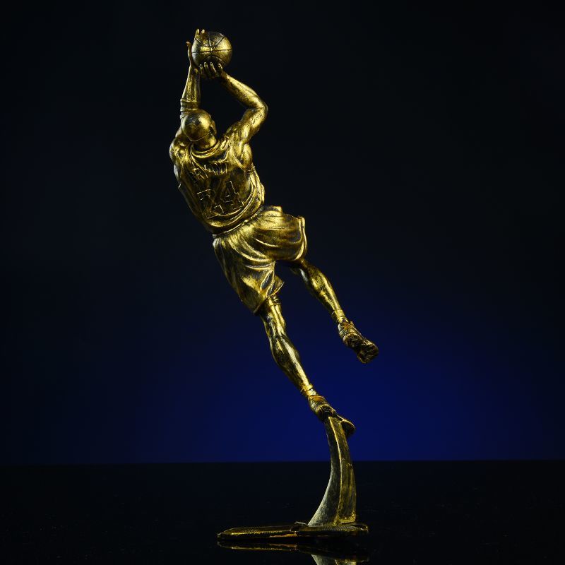 Hjemdekoration Basketball skulptur Handling Figur Statue Dekorativt figur Desktop Tilbehør Popkunst Ornamenter Rumindretning