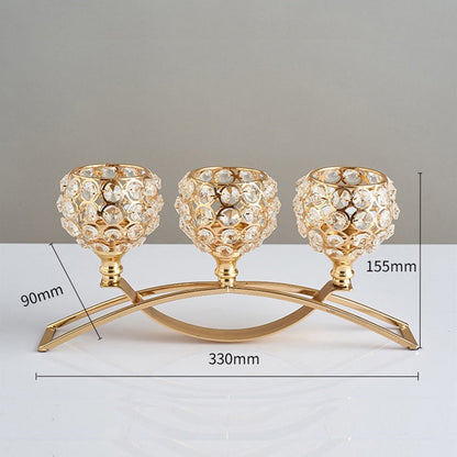 Metal Candle Holders Candlestick Crystal Coffee Dining Table Centerpieces Stand Candlesticks Wedding Christmas Home Decoration