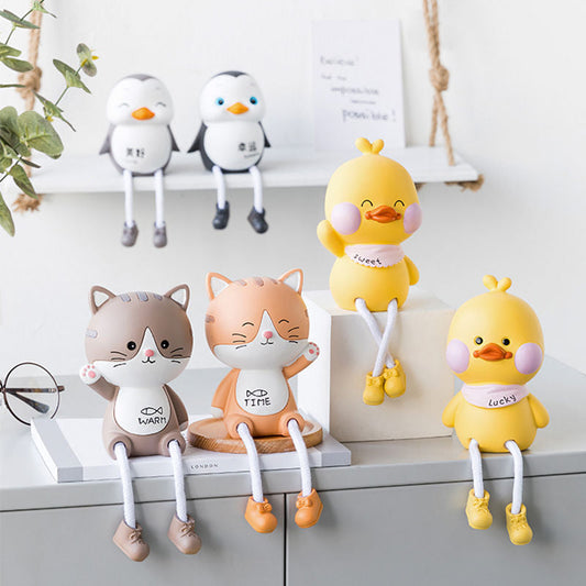 2stk harpiks dukkepynt Søt romdekorasjon Miniatyrer Nordisk hjemmedekorasjon Tilbehør Innendørs figurer Barnegaver