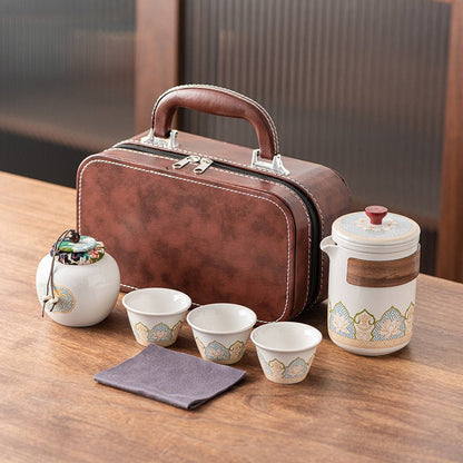 مجموعة شاي السفر المحمولة طقم شاي الكونغ فو بالجملة اليابانية في الهواء الطلق كوب سريع مهرجان هدايا الأعمال الشركة