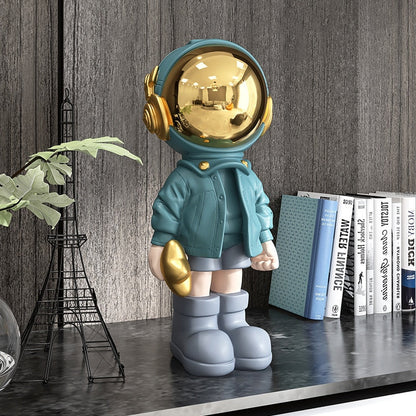 Artlovin Creative Resin Cartoon estatuas de astronautas Decoración del hogar Decoración de escritorio de escritorio Ornamentos de interior nórdicos regalos