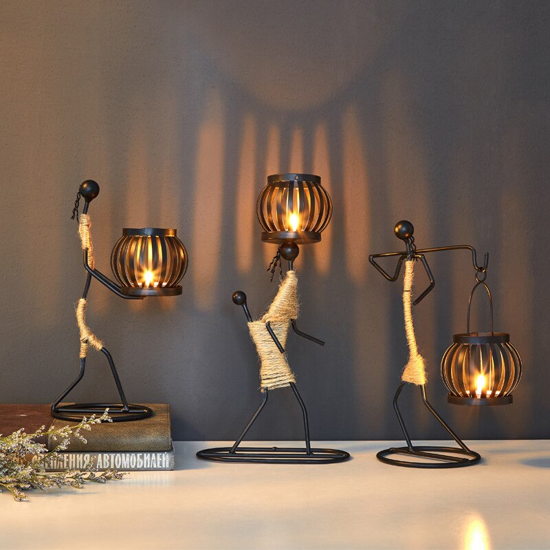 Железные свечи держатели дома декор творческий подсвечник