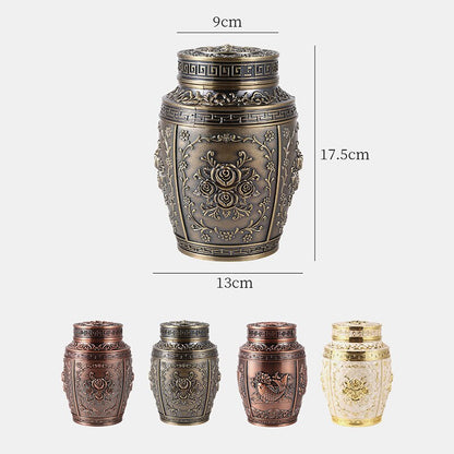 Carved Tea Pot Pet Commemorative Cremation Ashes Funeral Container Coffin Box Pet Urns