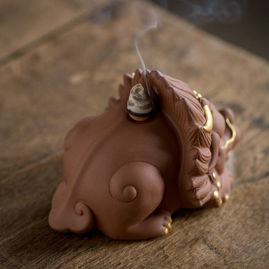 Keramikkdekorasjon for hjemmelaget røkelse brennere voks peis pinner holder Buddha duftprodukter dekor hage