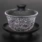 Gaiwan en céramique de verre résistant à la chaleur de style japonais, avec couvercle, tasse à thé, bol à thé Transparent domestique, service à thé Boutique