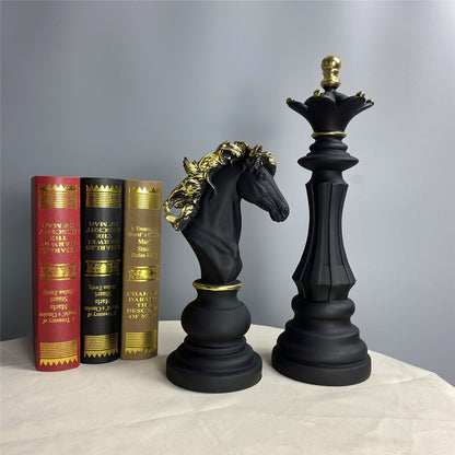 Figurine d'échecs internationale en résine, 3 pièces/ensemble, décoration intérieure moderne, bureau, salon, accessoires de décoration pour la maison 