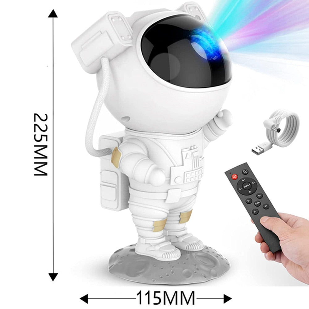 Galaxy Projector Lamp Starry Sky Night Light for Home Bedroom Room Decor Astronaut Dekorativa armaturer Barnens gåva