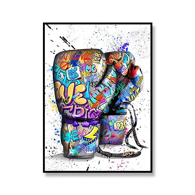 רחוב גרפיטי בד אמנות הדפסת בושם בקבוק כדורסל כדורגל קישוט קישוט ציור פוסטר אמנות לסלון לעיצוב קיר ביתי