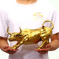 Messing Bull Wall Street Rinder Skulptur Kupfer Kuh Statue Maskottchen Ornament Büro Dekoration Exquisite Handwerk Business Geschenk 