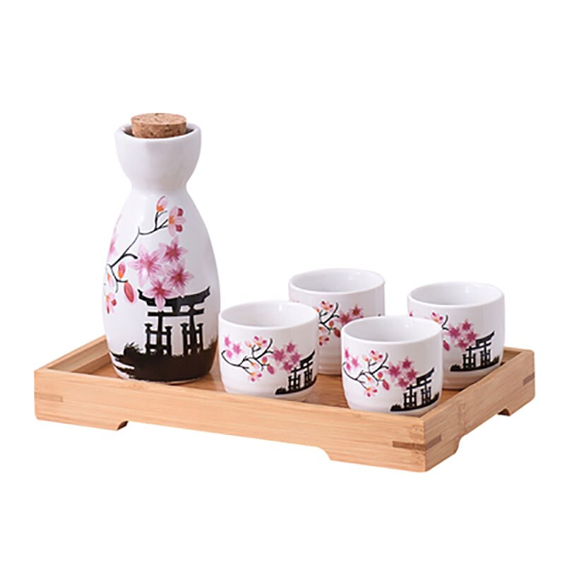 Japon Sake Pot Seti Meyve Şarap Mug Sake Cup Hanehalkı Baijiu Şarap Kupa Seramik Sake Şarap Seti