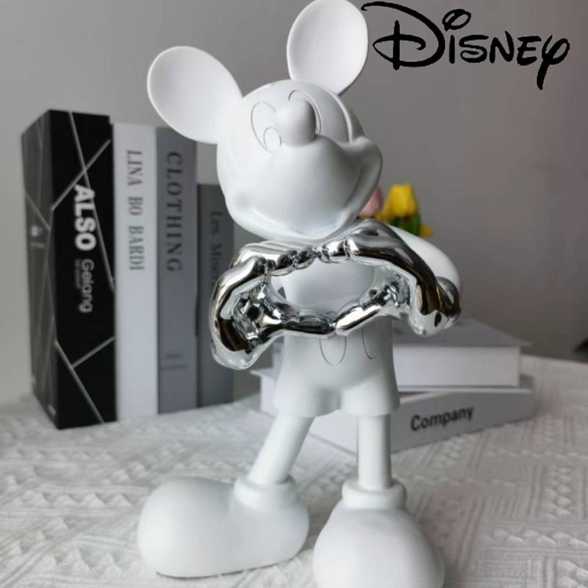 29/30cm Disney Mickey Mouse Figure Mickey Welcome Guests Children Toy Resin Model  Love Sitting Home Furnishing Halloween Gift