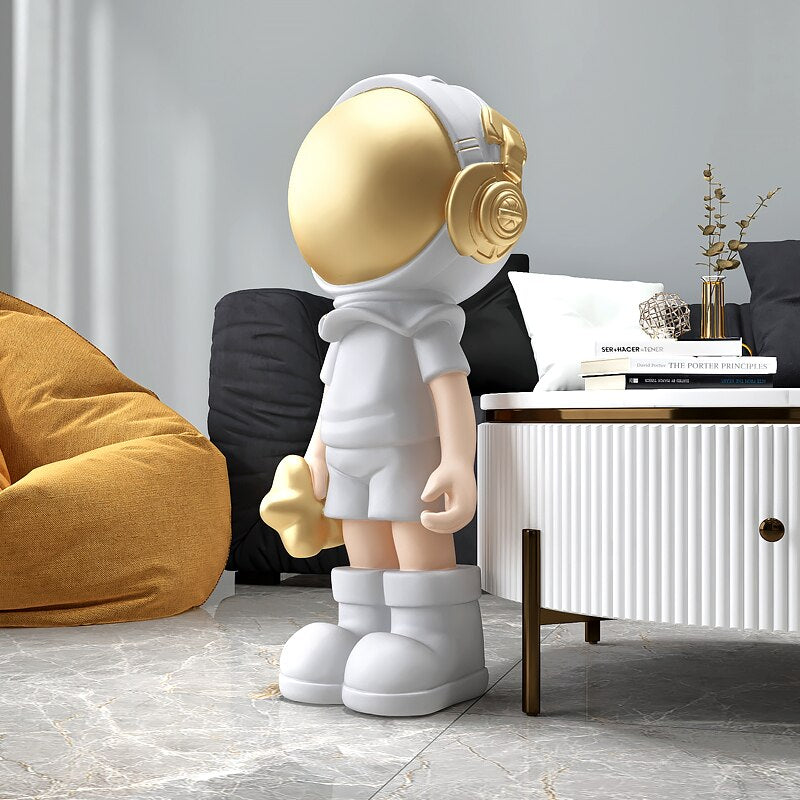 Duże ozdoby astronautów na figurki podłogowe do domu do estetyki wnętrza Kawaii Decor Pokój Spaceman Domowa dekoracja salonu