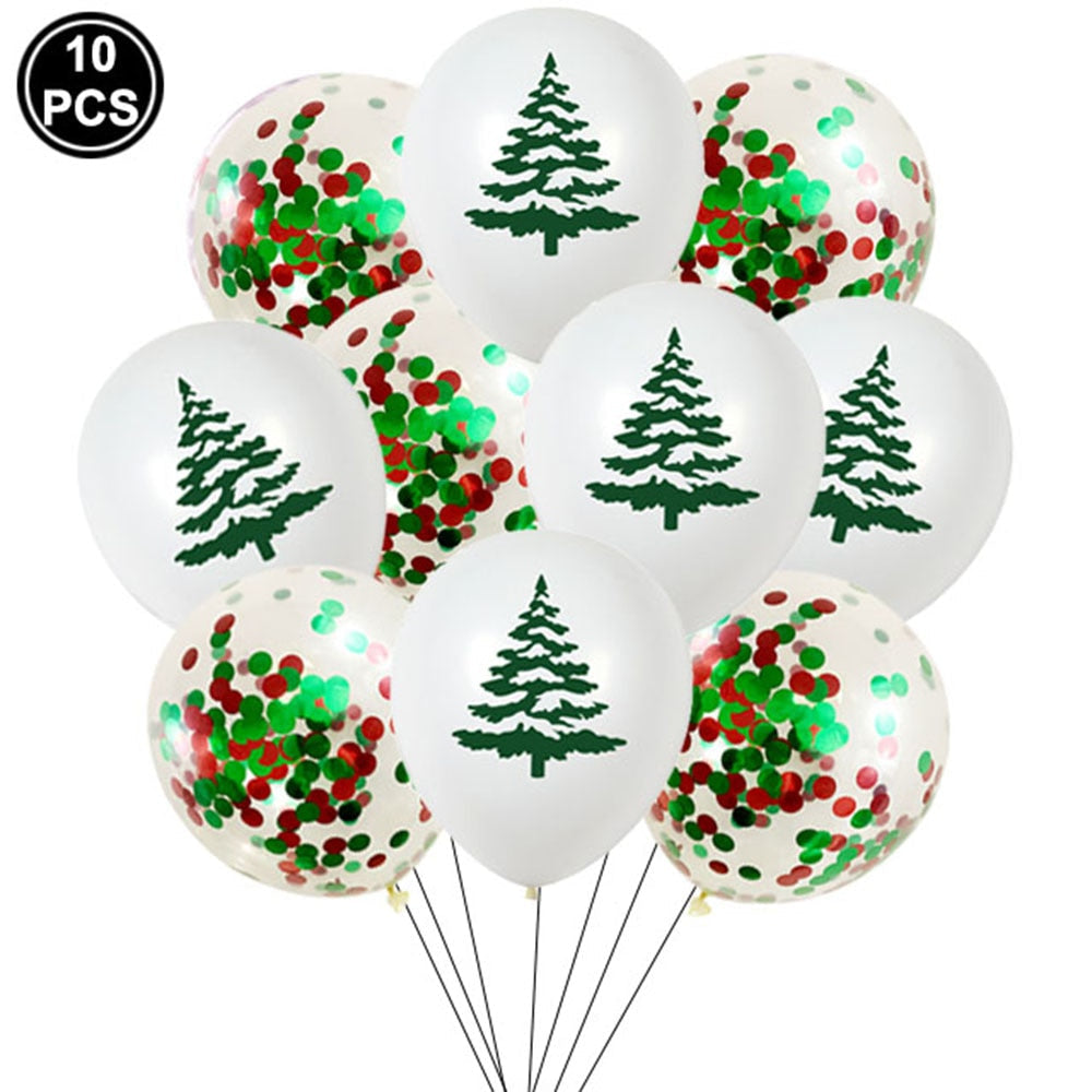 Weihnachtsfolie Weihnachtsmann Luftballons Schneemann Elch Weihnachtsbaum Luftballons für Weihnachten Aufblasbare Partydekorationen Home Party Dekor 
