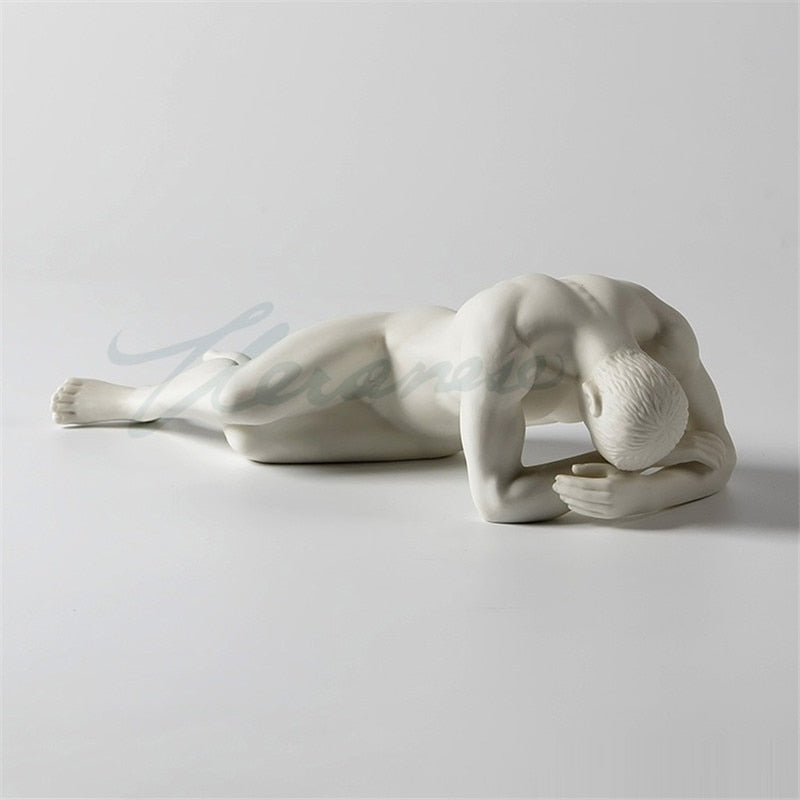 אמנות מודרנית קרמיקה פסל תקציר גוף עירום אמנות פסל עיצוב הבית