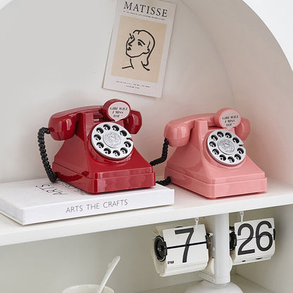 Koristeelliset hahmot vintage -puhelinrahat säästävät laatikot klassiset toimistopöydän tarvikkeet luovat säästöpankin syntymäpäivälahjat