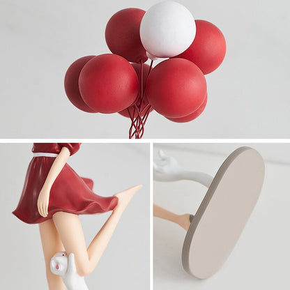 Moderni söpö ilmapallo tyttöjen hartsikoristeet kodinsisustus käsityöt patsas toimistopöytä hahmot sisustus kirjahylly veistos craftsd