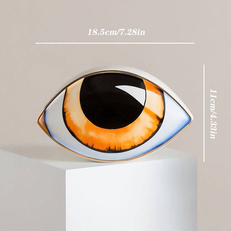 2023 neue Keramik Teufel Auge Wohnkultur Auge Ornamente Skulptur Statuen Studie Zimmer Abstrakte Dekoration Geschenk Geben 