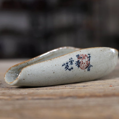 1 piece pottery teh pemegang sendok tangan melukis aksesoris bisnis bisnis porselen berkualitas tinggi peralatan makan