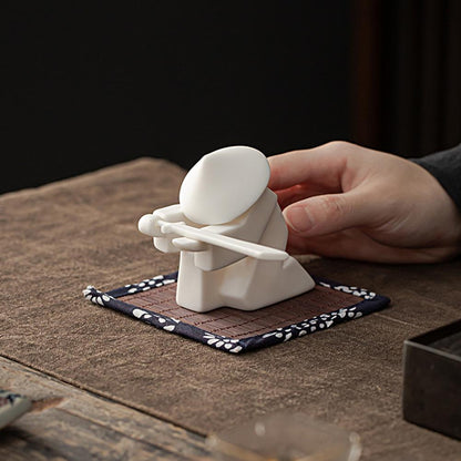 الإبداعية السيراميك الساموراي فارس سطح المكتب الحلي المنزلية البخور عصا حامل الموقد صينية