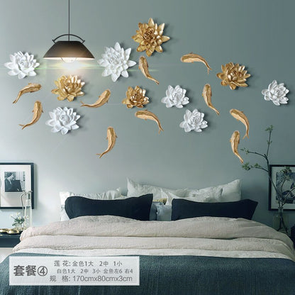 Decorazione europea per la parete del fiore di resina creativa decorazione da parete tridimensionale decorazione per la casa di sfondo decorazione da parete